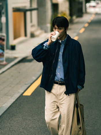 Washed Pocket Utility Jacket (Denim Blue)