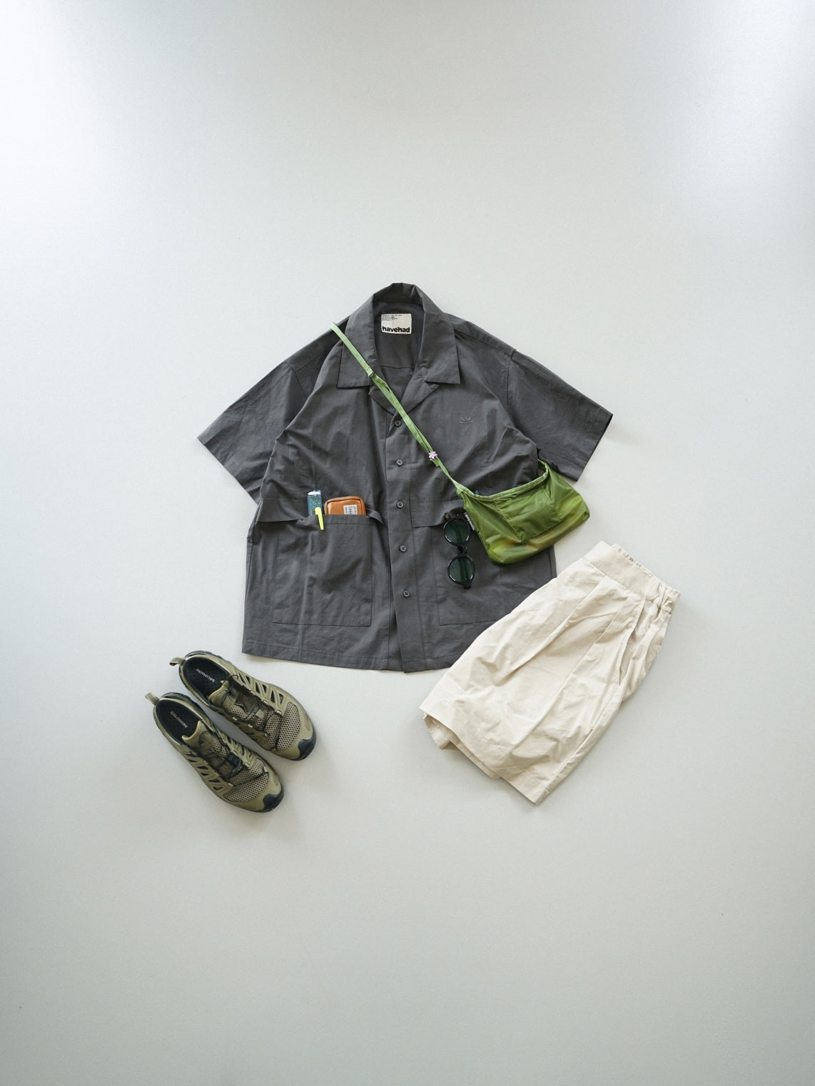 City Summer Light Half Shirts (Charcoal)