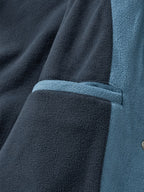 Two-tone Strap Fleece Jacket (Blue)