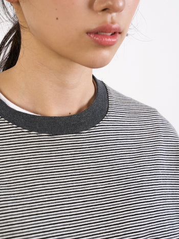 Double Stripe String Tee (Blue Green)