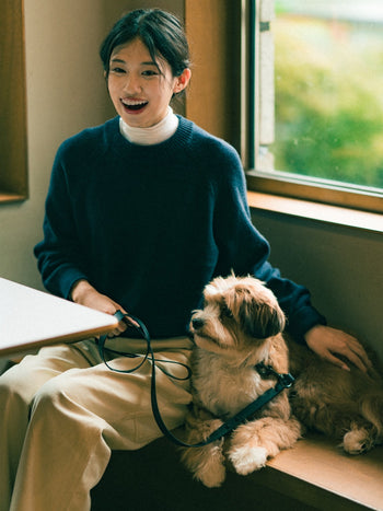 Yak Wool Crewneck Sweater (Navy)