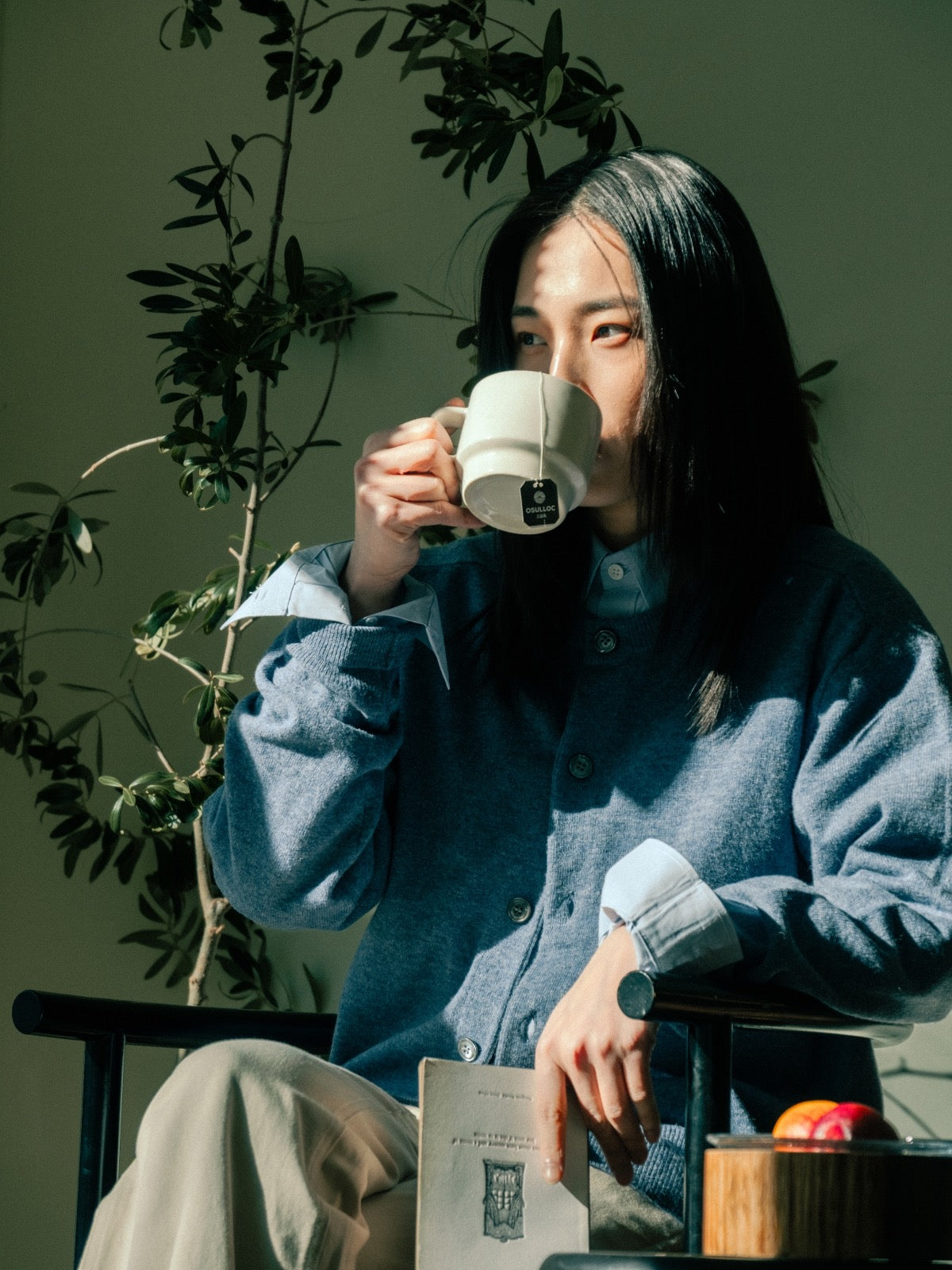 Light Wholegarments Cardigan (Blue)