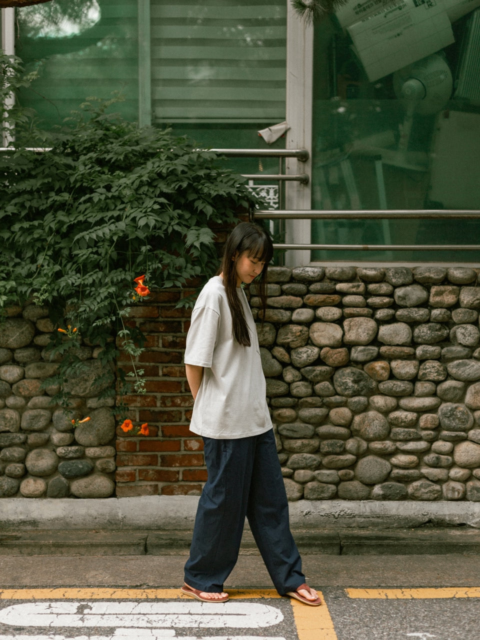 Light String Easy Pants (Navy)