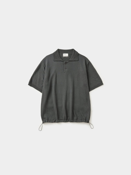 Airy Cotton Collar Knit (Charcoal)