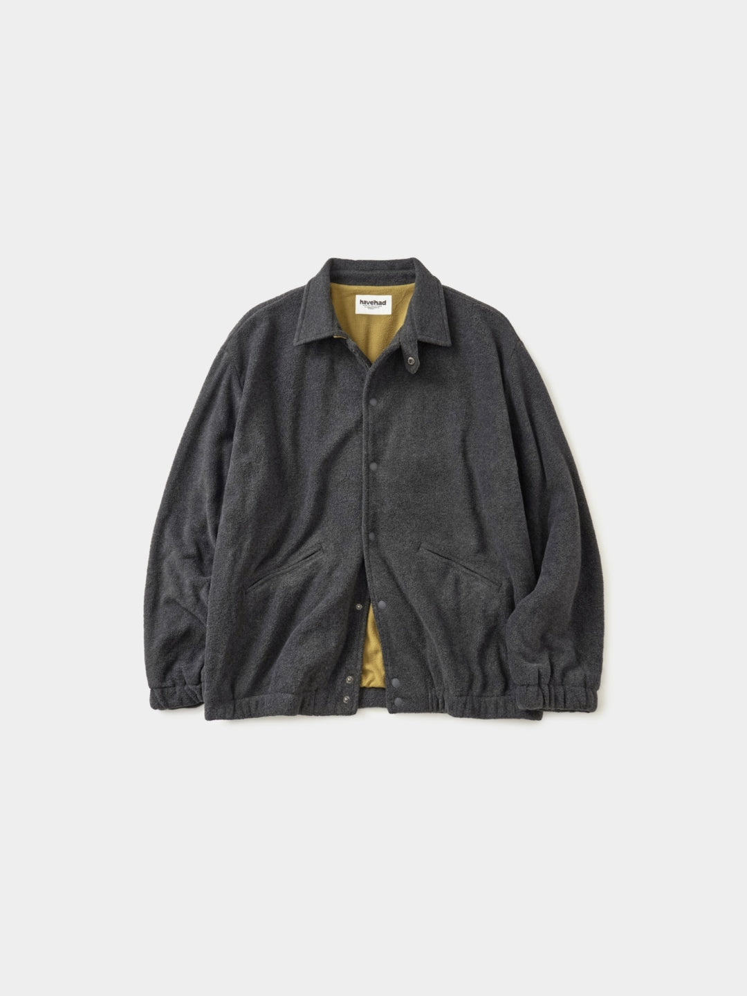 Two-tone Strap Fleece Jacket (Charcoal)