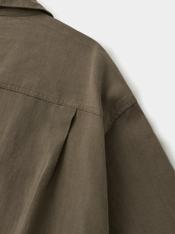 Double Pocket Slub Shirts (Brown)