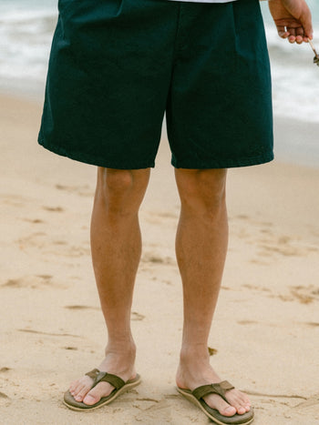 Sea&Sun Washed Pin-tuck Shorts (Ecru)