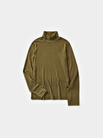 Essential Mock Neck Tee (Khaki)