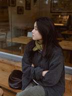 Two-tone Strap Fleece Jacket (Charcoal)