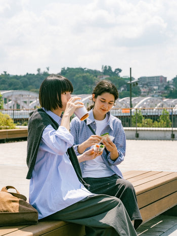 (W)Breeze Stripe Shirts (Light Blue)