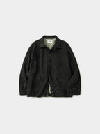 Two-tone Strap Fleece Jacket (Black)