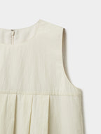 Pleats Sleeveless Top (Ivory)