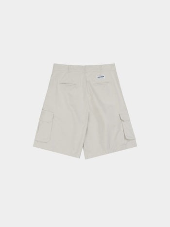 Utility Pin-tuck Cargo Shorts (Ecru)