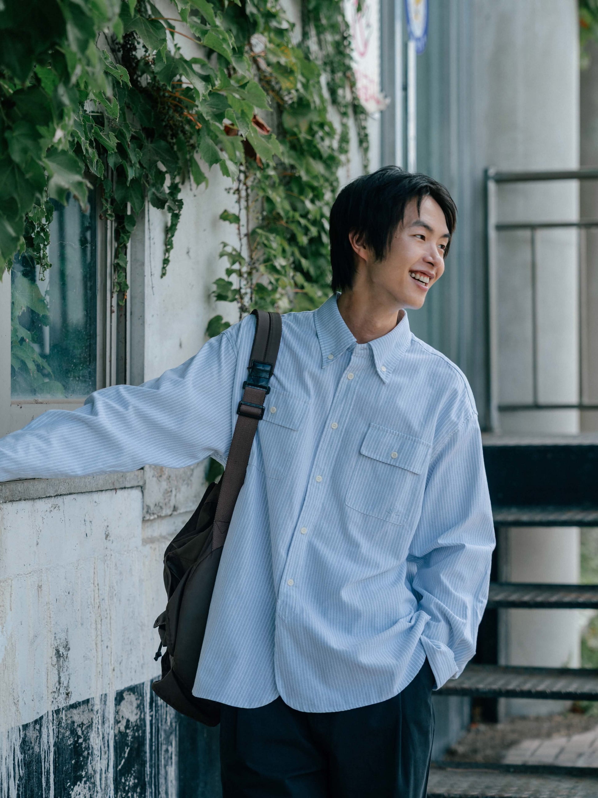 Oxford Work Shirts (Stripe Blue)