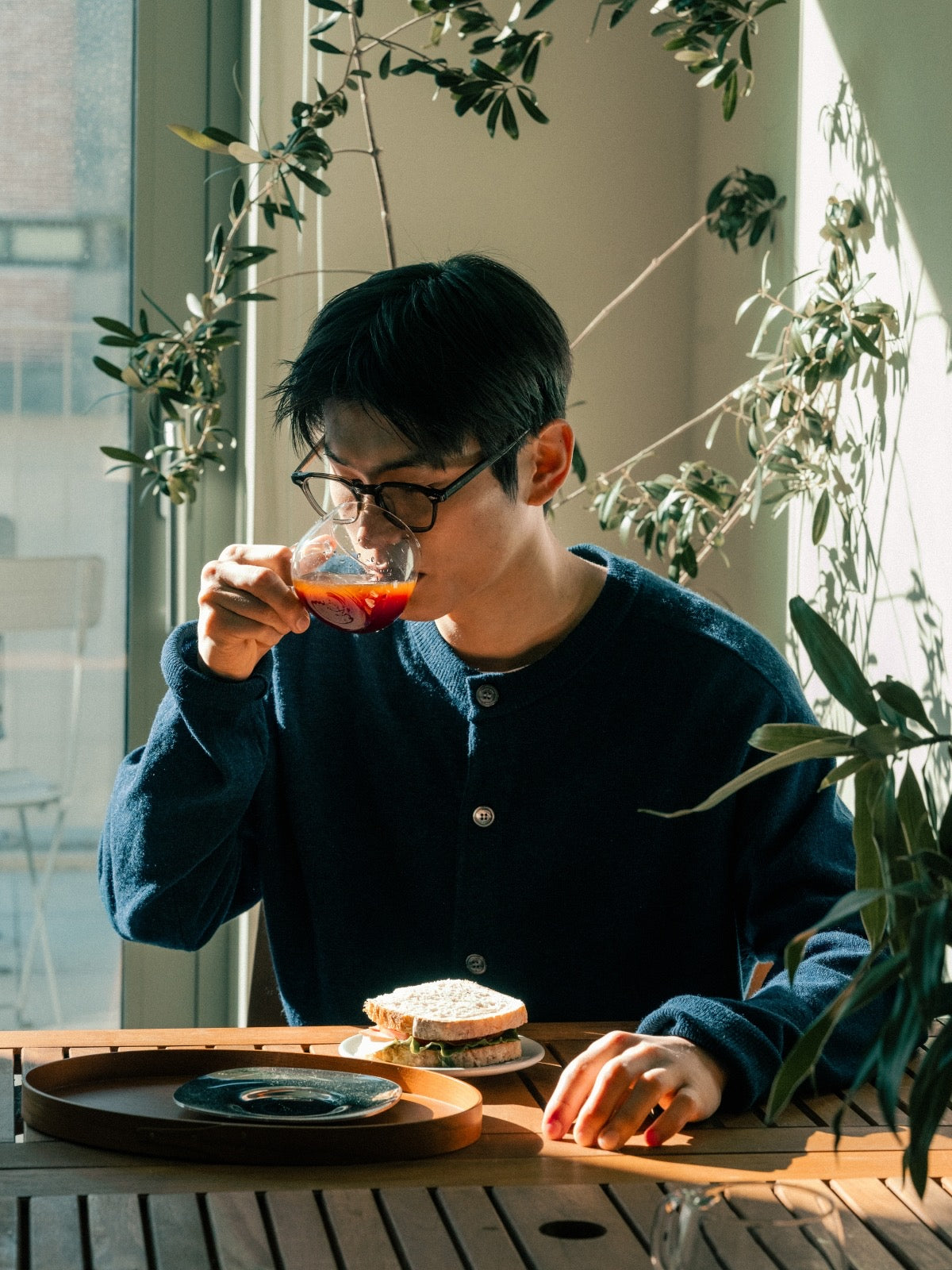 Light Wholegarments Cardigan (Blue)