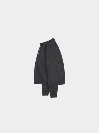 Yak Wool Collar Knit (Charcoal)