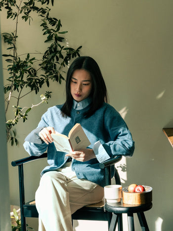 Light Wholegarments Cardigan (Blue)
