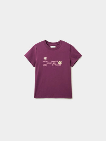 Weather in Waves Tee (Merlot)