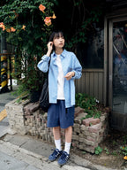 Utility Belted Work Shorts (Navy)