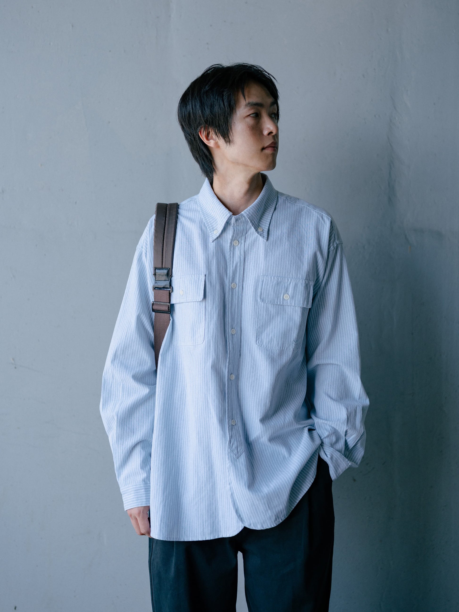 Oxford Work Shirts (Stripe Blue)