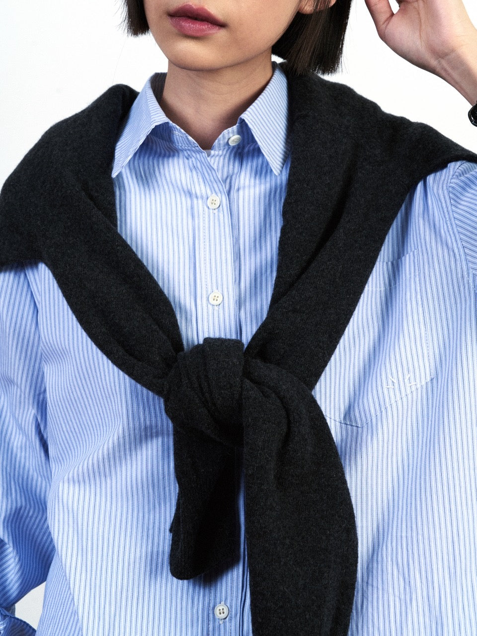 Light Wholegarments Cardigan (Charcoal)