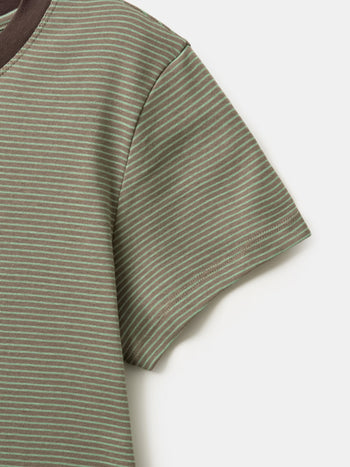 Classic Stripe Tee (Brown)