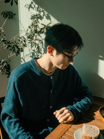 Light Wholegarments Cardigan (Blue)