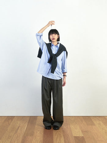 (W)Office Belted Pin-tuck Pants - Khaki | W1 (M)