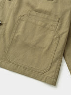 Twill Cotton Chore Jacket (Light Khaki)