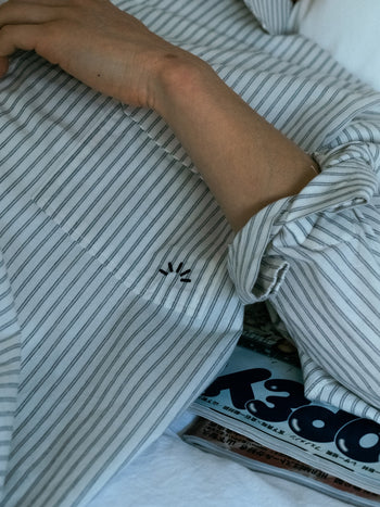 One Pocket Stripe Shirts (White)