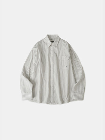 One Pocket Stripe Shirts (White)