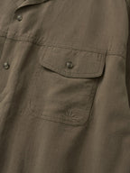 Double Pocket Slub Shirts (Brown)