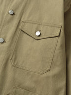 Twill Cotton Chore Jacket (Light Khaki)