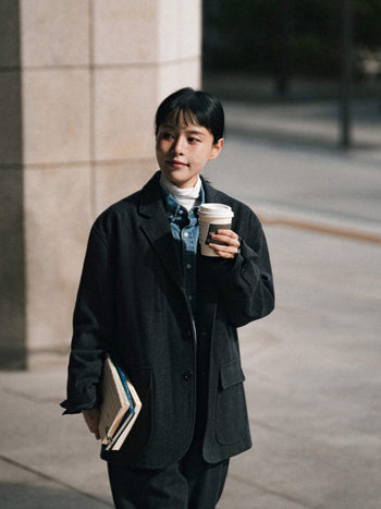 (Set) City Wool Set-up (Navy)