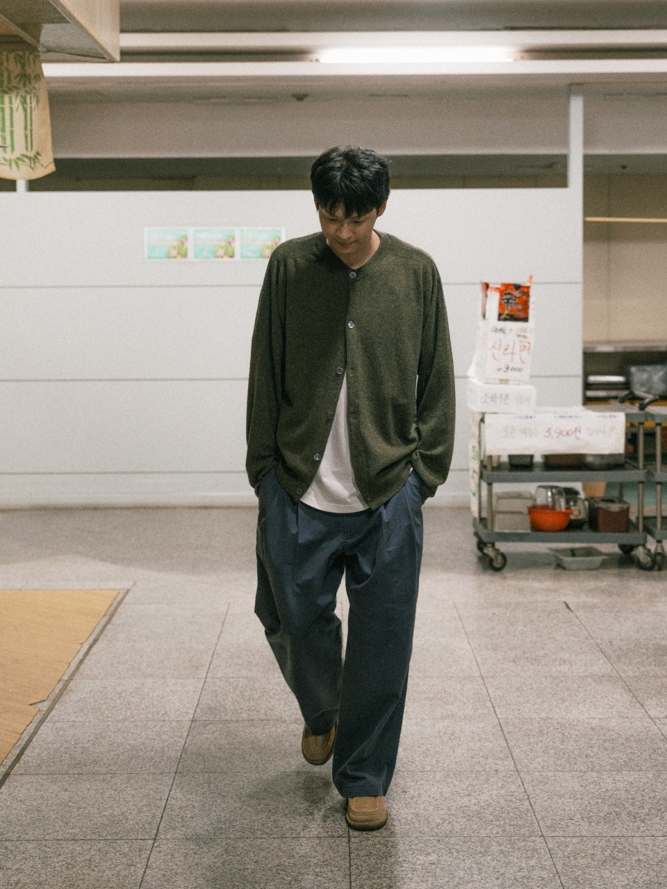 Light Wholegarments Cardigan (Charcoal)