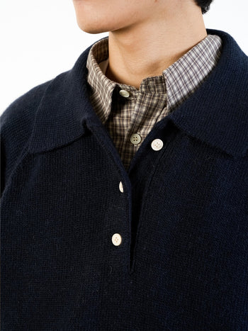 Yak Wool Collar Knit (Charcoal)