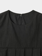 Pleats Sleeveless Top (Black)