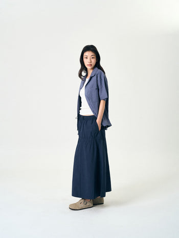 Light String Tiered Skirt (Navy)