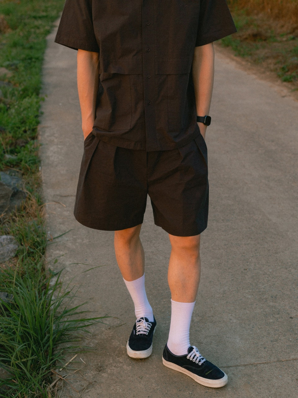 City Summer Light Banding Shorts (Beige)