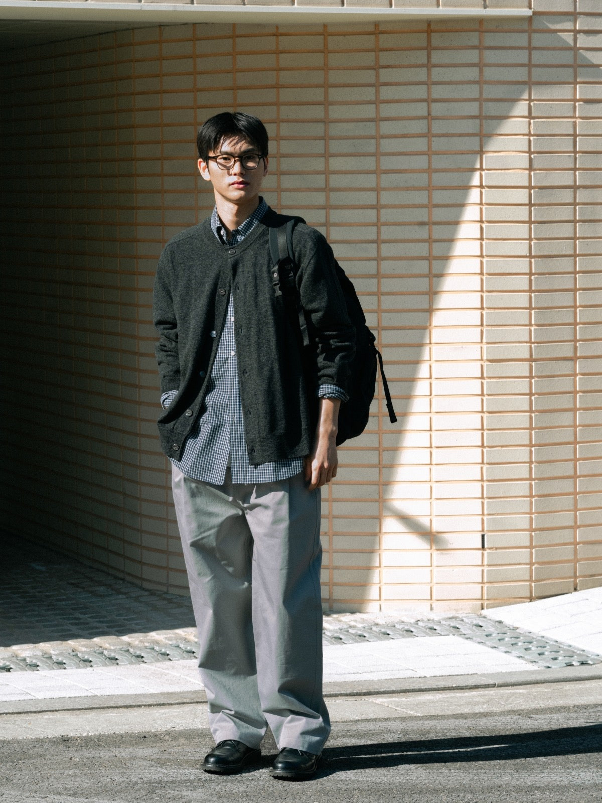 City Worker Pin-tuck Trouser (Blue Gray)