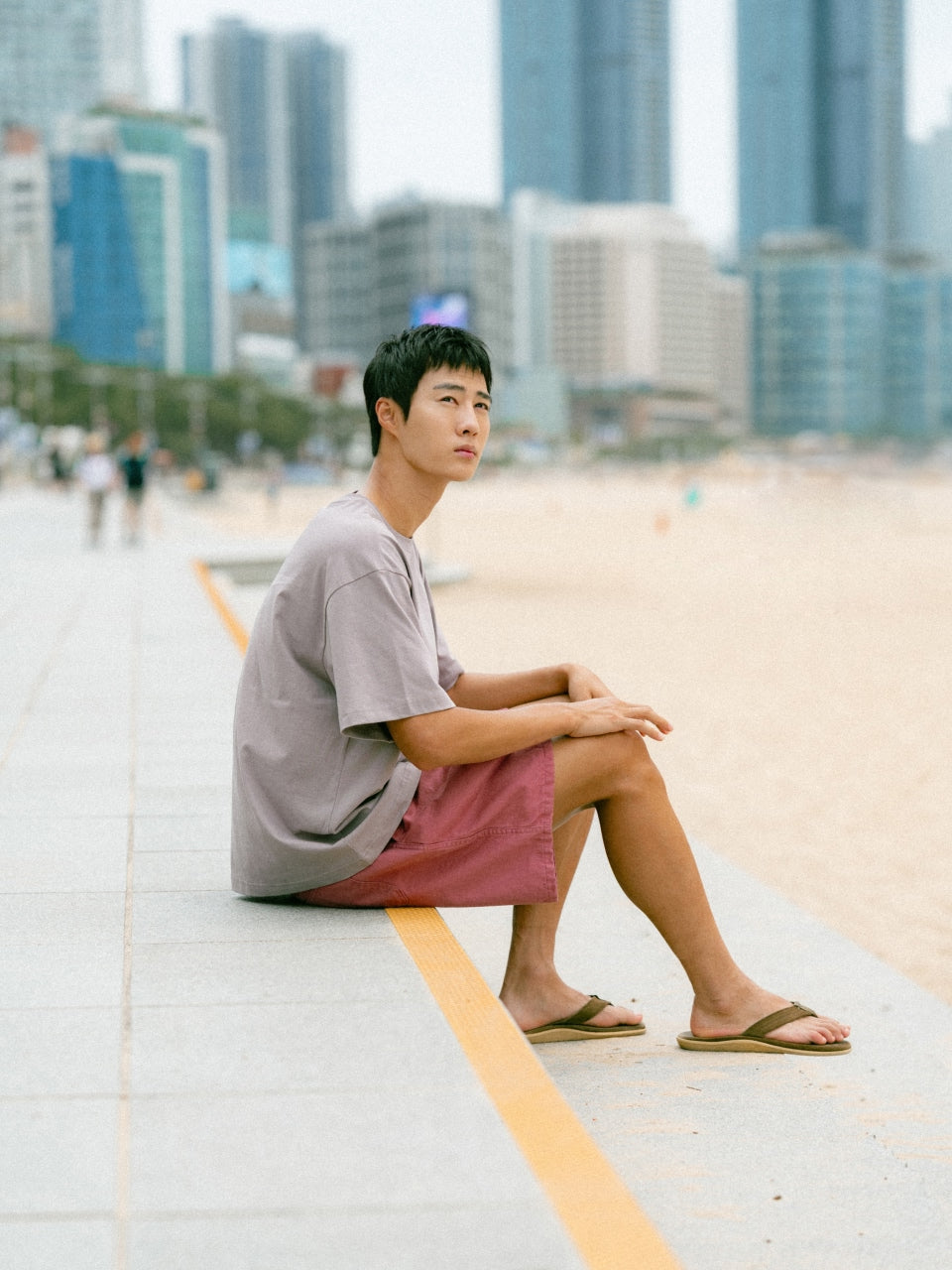 Sea&Sun Washed Pin-tuck Shorts (Pink)