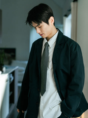 One Pocket Stripe Shirts (White)