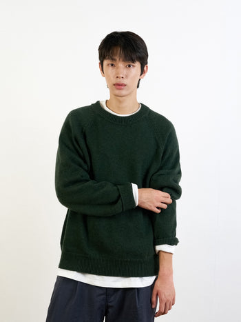 Yak Wool Crewneck Sweater (Navy)