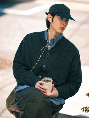 Classic Check Longbill Cap (Navy)