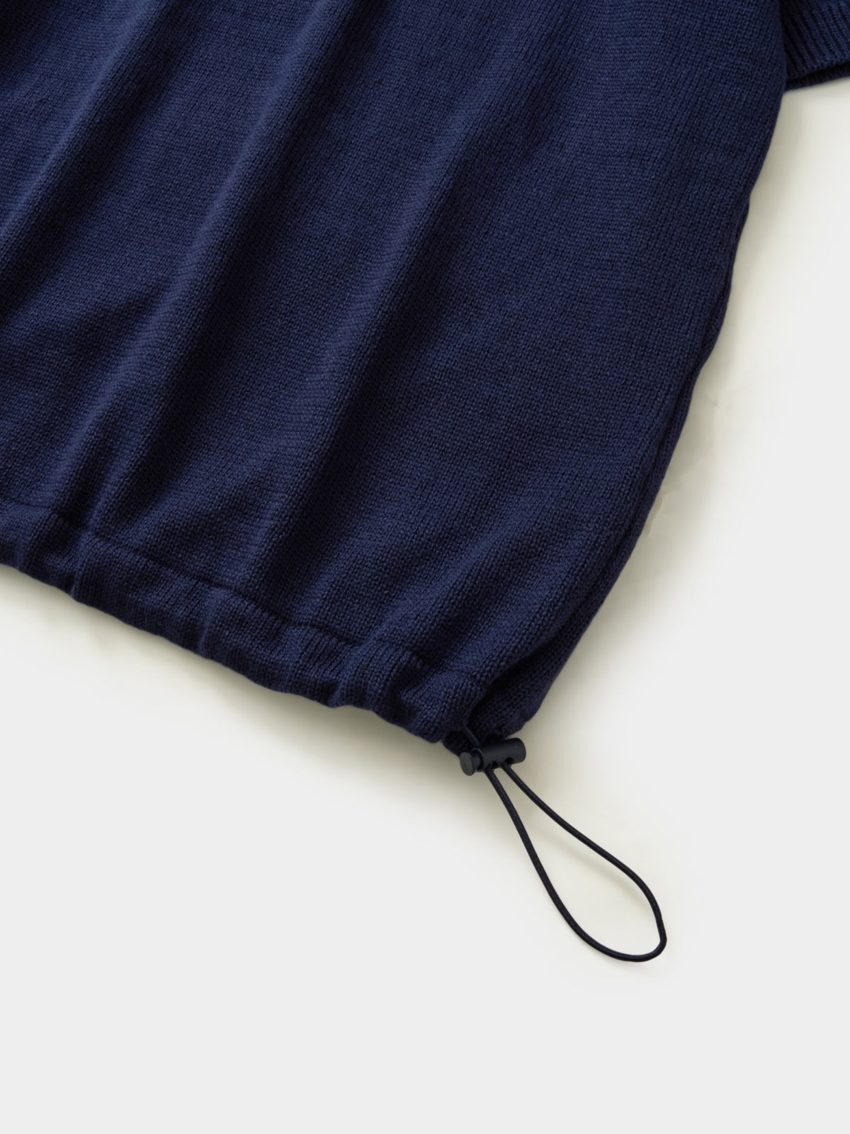 Airy Cotton Collar Knit (Navy)