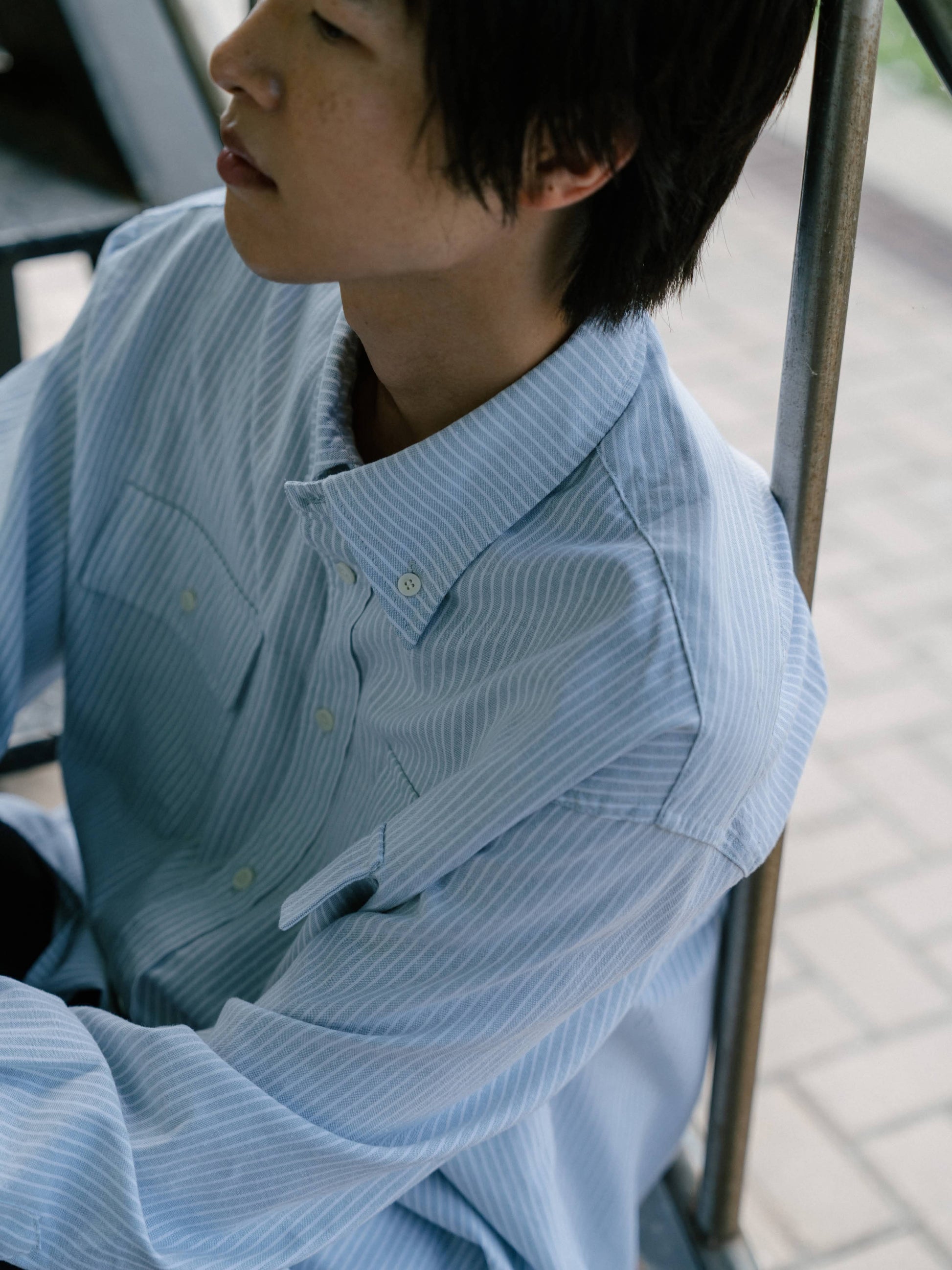 Oxford Work Shirts (Stripe Blue)
