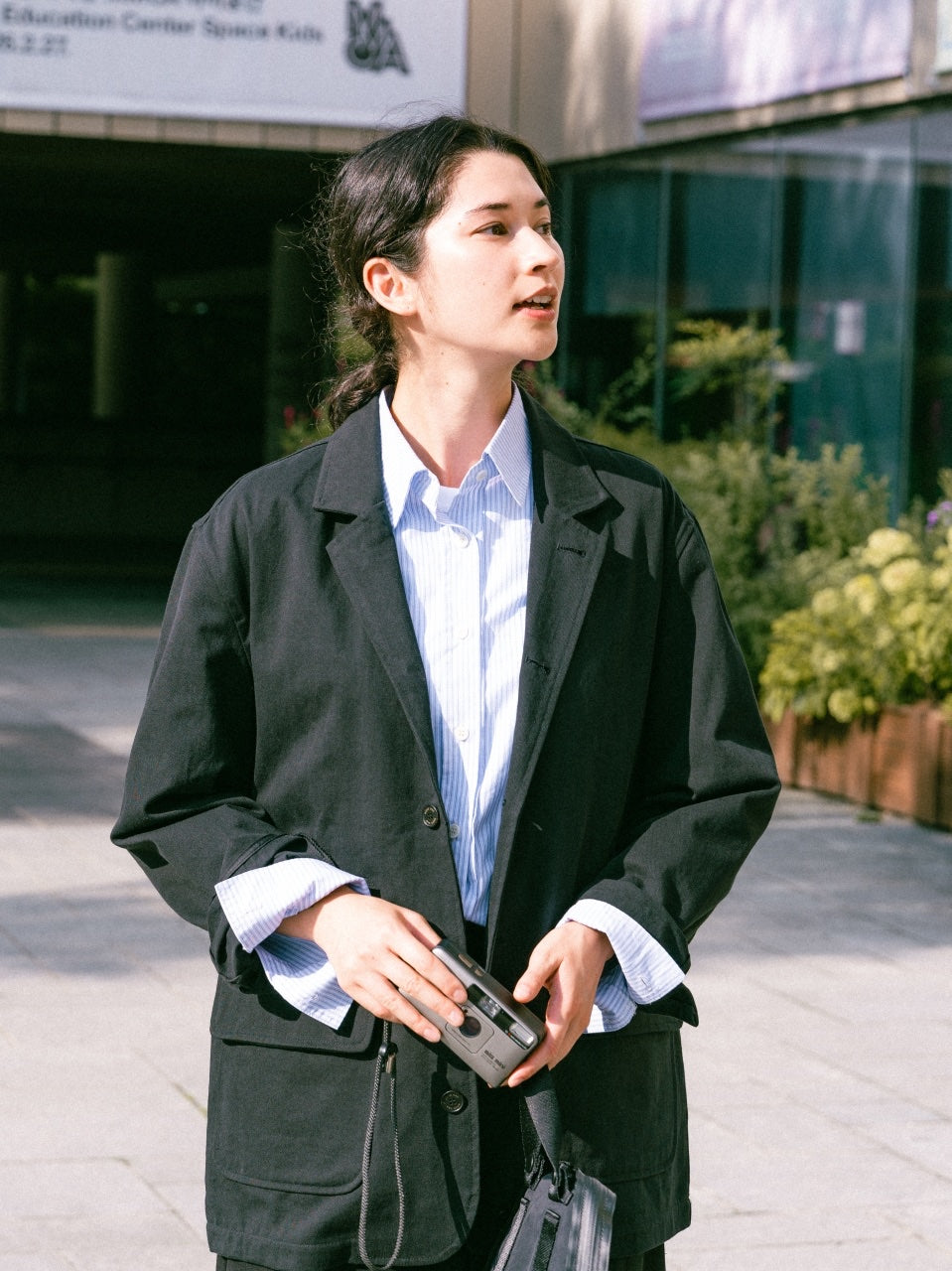 City Worker Pin-tuck Trouser (Black)