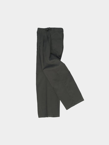 (W)Office Belted Pin-tuck Pants - Khaki | W0 (S)