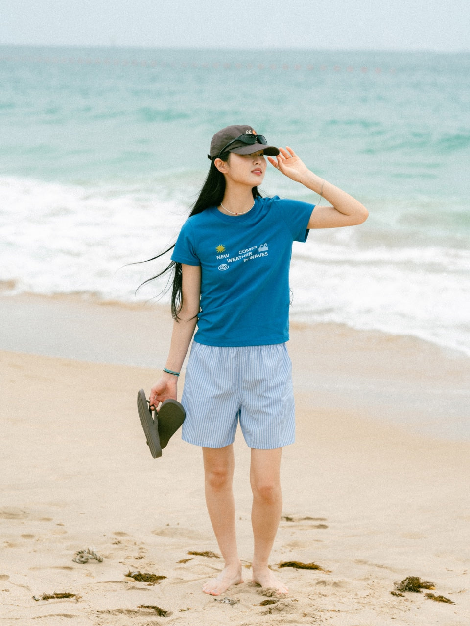 Easy Banding Shorts (Stripe Blue)