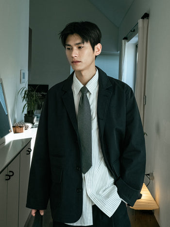 One Pocket Stripe Shirts (White)